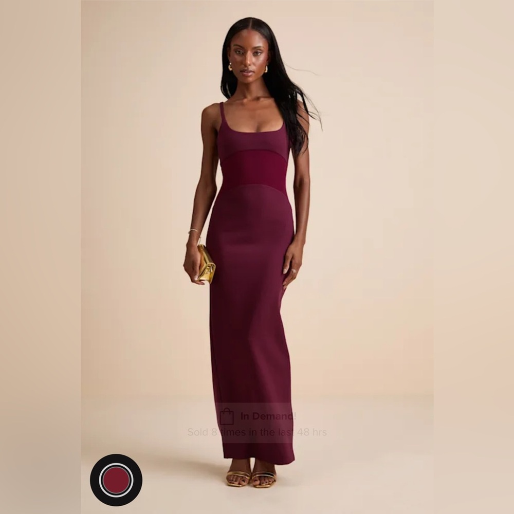 Lulus Plum Maxi Dress Purple - Size S 
Very flattering, too long for me (5’-3”) - Picture 2 of 3